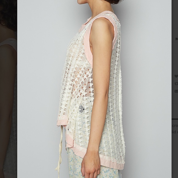 POL “ Cindi “ POL Crochet Knit Sleeveless Top 10 - Picture 3 of 5